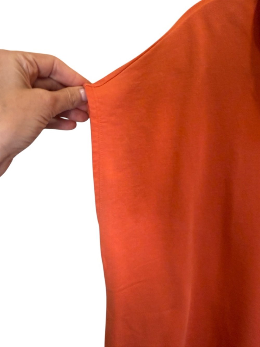 Garnet Hill Burnt Orange Boxy Funnel Neck Sporty Sleeveless Tank sz M - Picture 3 of 9